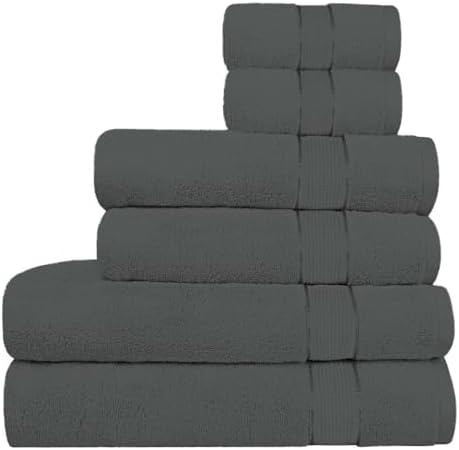 COZY TRENDS 6-Piece Premium Towel Set, 2 Bath Towels, 2 Hand Towels