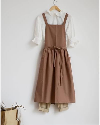 Adjust Cotton Linen Cooking Apron Fabric Coffee Restaurant Canvas Work