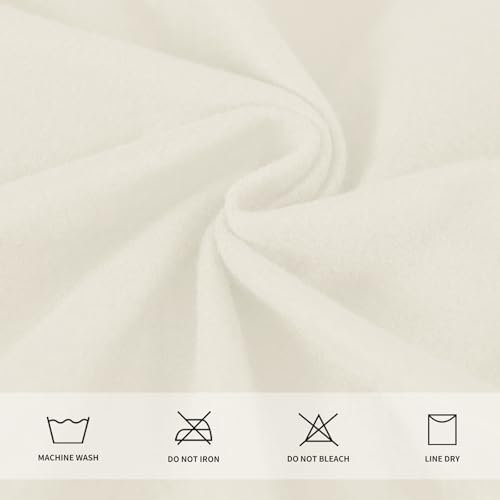 Easy-Going Waterproof Seat Covers for Dining Chairs Set of 4, Ivory