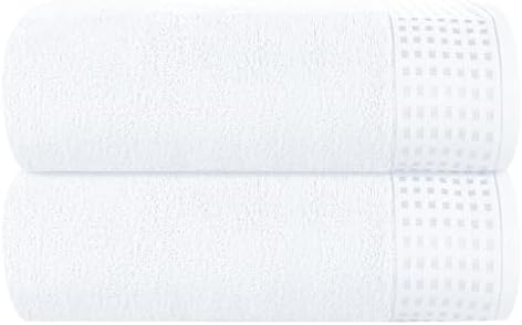 GLAMBURG Cotton 2 Pack Oversized Bath Sheet 35 x 70, Large Bath Sheet