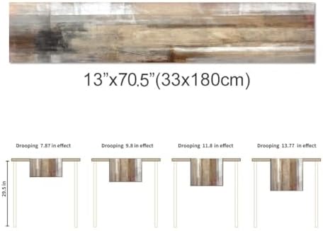 Brown Grey Table Runners Modern Art Farmhouse Linen Table Runners