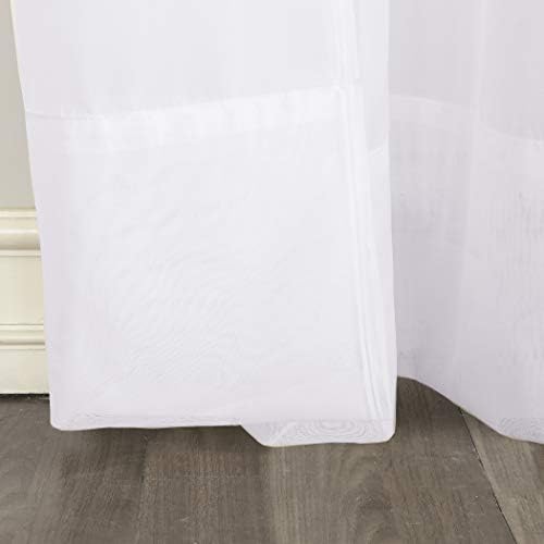 No. 918 Erica Crushed Sheer Voile Rod Pocket Curtain Panel, 51" x