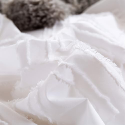 Boho Bedding Duvet Cover Set Wave Tufted Texture Comforter Cover with