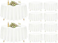 Pesonlook 10 Pack Ivory Round Tablecloths 90 Inch, Polyester Round