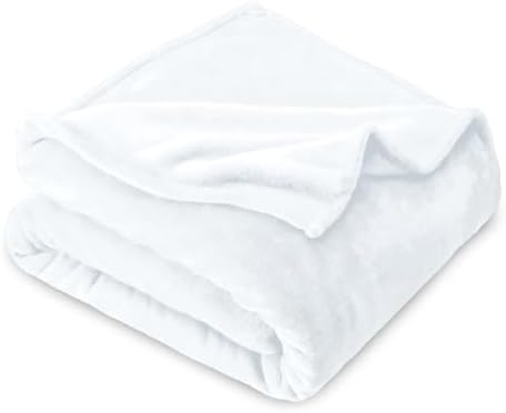 Reversible Lightweight Micro Plush Flannel Fleece Throw Blanket King