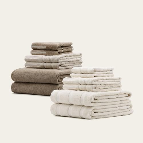 Italic Capri 100% Australian Cotton 12-Piece Family Towel Set - 600