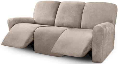 ULTICOR 8-Piece Recliner Sofa Covers, Taupe