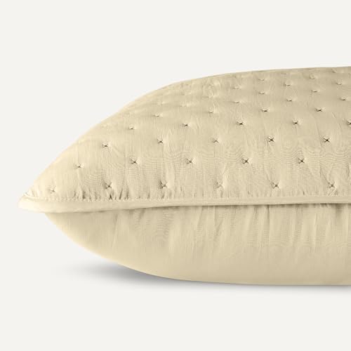 Amazon Basics Brushed Microfiber Quilt Set, Extra Soft with Natural