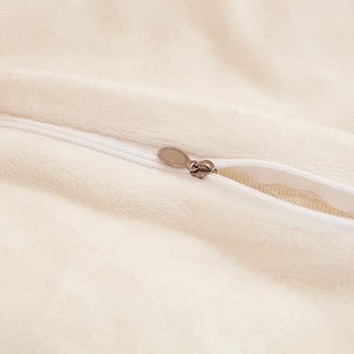 JAUXIO Long Faux Fur Soft Soild Decorative Pillowcase Oblong Fluffy