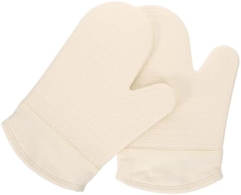 Honeycomb Silicone Oven Mitt Gloves, Heat Resistant Baking Mitts