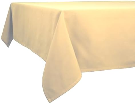 TableLinensforLess Premium 100% MJS Spun Ivory Round Tablecloth