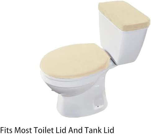 Madeals Memory Foam Bathroom Toilet Rug Set 4 Piece with Toilet Lid
