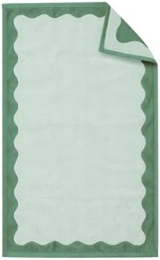 MONDAY MOOSE Scalloped Decorative Hand Towels, 2-Pack Soft Cotton with