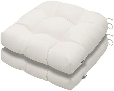 Magpie Fabrics 19"x19" Tufted Seat Cushion 2 Pack, U-Shaped Patio