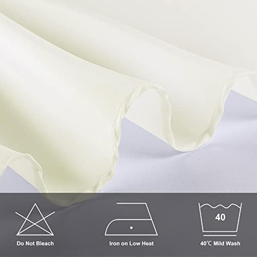 60x102 Ivory Tablecloth - Stain and Wrinkle Resistant Washable