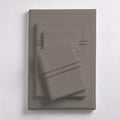 Linen Home 100% Cotton Marrow Percale Sheet Set, King Size, Charcoal