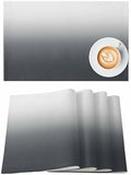 Placemats Set of 8 for Dining Table, Gray Gradient Washable Non-Slip