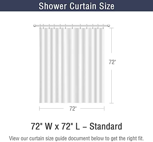 Gibelle Grey Ombre Fabric Shower Curtain for Bath Decor, 72 x 72