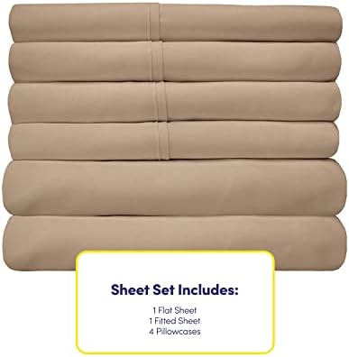 Full Size Deep Pocket Sheet Set – 6-piece Extra Deep Pocket Bed Sheets