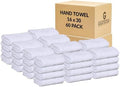 GOLD TEXTILES Premium White Hand Towels for Bathroom Bulk -100% Ring