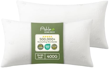 Ashler 12x20 Throw Pillows Insert Pack of 2, Lumbar Pillow