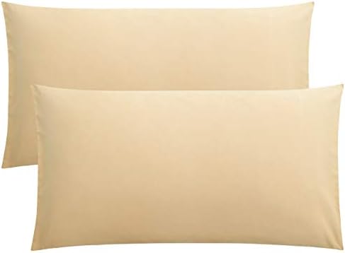 FLXXIE 2-Pack Microfiber King Pillow Cases, Envelope Closure, Light