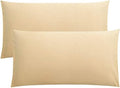 FLXXIE 2-Pack Microfiber King Pillow Cases, Envelope Closure, Light