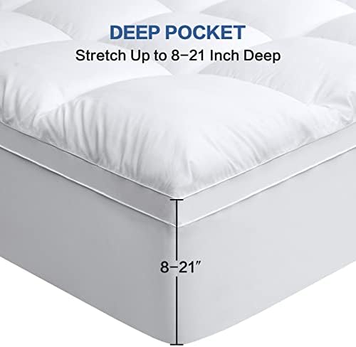 COHOME Queen Mattress Topper, Extra Thick Cooling Mattress Pad,Classic