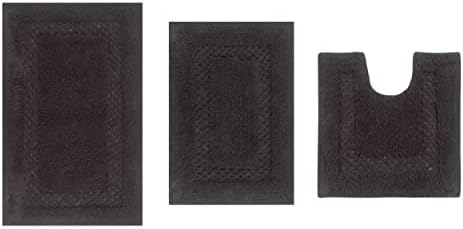 Home Weavers Classy Bathmat 100% Cotton Bathroom Rug Set, Washable