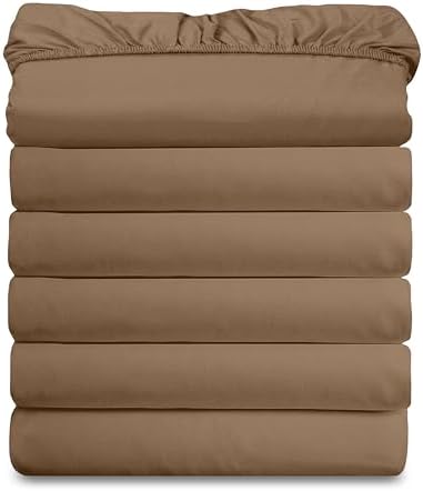 Elegant Comfort Ultra Soft Bulk Pack of 6 Bottom Fitted Sheets - 1500
