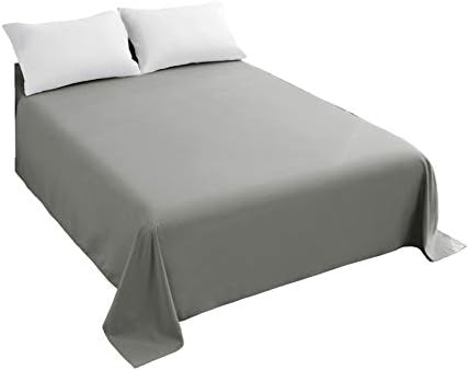 Sfoothome Gray Bedding Top Sheet - Flat Sheet for King Mattress