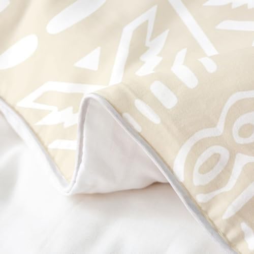 jejeloiu Bohemian Geometric Duvet Cover 100% Cotton Queen Size Boys