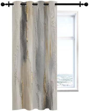 Textured Plaster Curtains 63 inches Long for Living Room Bedroom