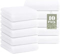 Homaxy 100% Cotton Waffle Weave Kitchen Towels, 10-Pack, White