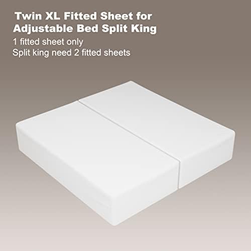 100% Egyptian Cotton Twin XL Size Fitted Sheet, 600 Thread Count