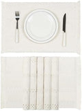 FunWheat Boho Cloth Placemats Set of 4 Farmhouse Natural Place Mats