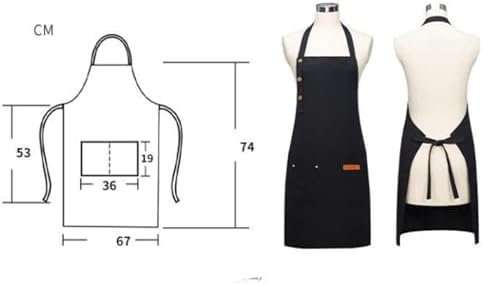 Canvas Aprons for Women Men with Pockets Adjustable Straps Canvas