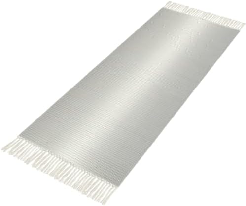 Grey Ombre Hallway Runner Rug 2'x5', Aesthetic Art Farmhouse Gradient