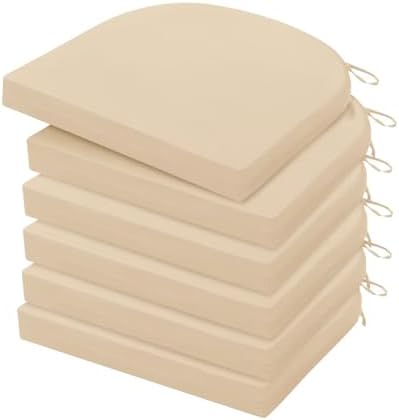 HARBOREST Outdoor Chair Cushions Set of 6, Water Resistant Patio Chair