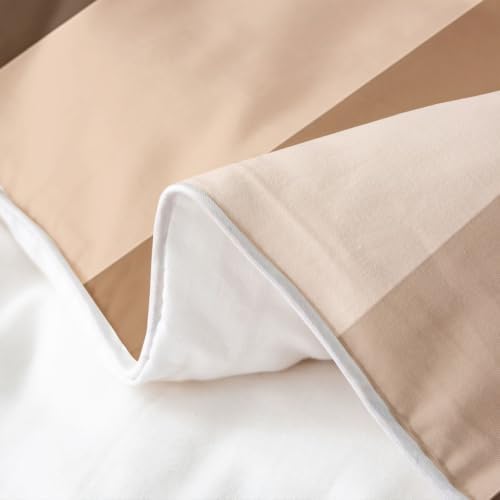 Feelyou Gradient Stripes Duvet Cover 100% Cotton Breathable Soft King