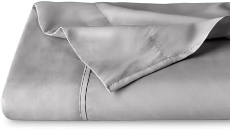 Bare Home Flat Top Sheet 1800 Ultra-Soft (King, Light Grey)