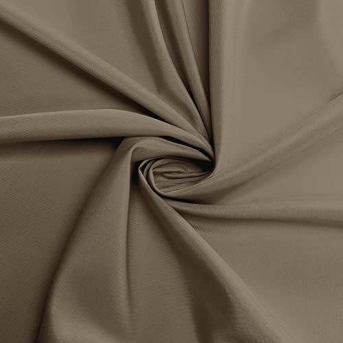 sancua Taupe Round Tablecloth 60 Inch Diameter for 20-48 Inch Tables