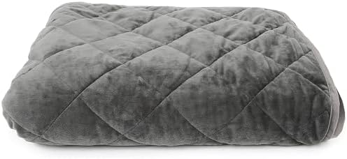 Weighted Blanket - 8 lbs Dark Gray, 60x88 Twin, Double-Sided Comfort