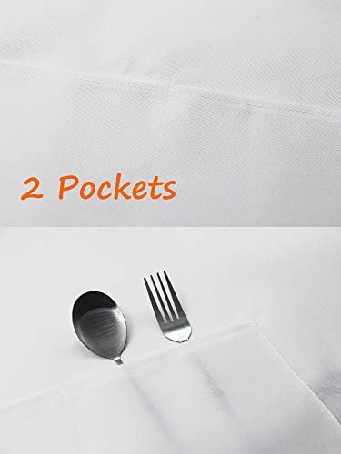 White Aprons Bulk with Pockets for Women Girls Adults Chef, Set of 10