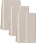 Beige Striped Kitchen Towels Set of 3, Water Absorbent Dish Towel