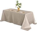 Horbaunal Taupe Satin Tablecloth 60 x 102 Inches
