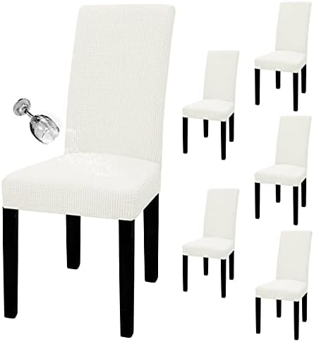 Easy-Going 100% Waterproof Dining Room Chair Covers Set of 6, Large