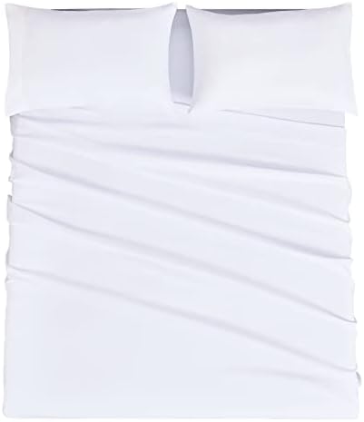 Mejoroom Full Size Sheet Sets - Hotel Luxury 1800 White Sheet