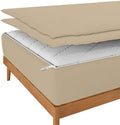 Microfiber Zip-On Fitted Sheet 18" Deep Pockets Cal-King Size Beige