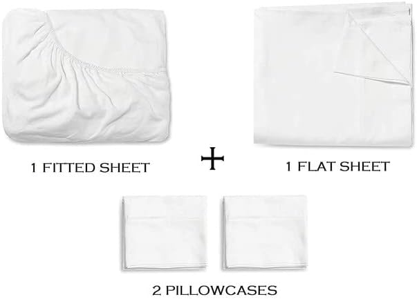 100% Egyptian Cotton King Sheet Set – 600 Series Sateen fits 14-16"